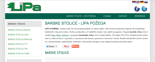 Barske stolice, SZR Lipa Požega, Srbija